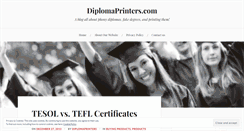 Desktop Screenshot of diplomaprinters.com